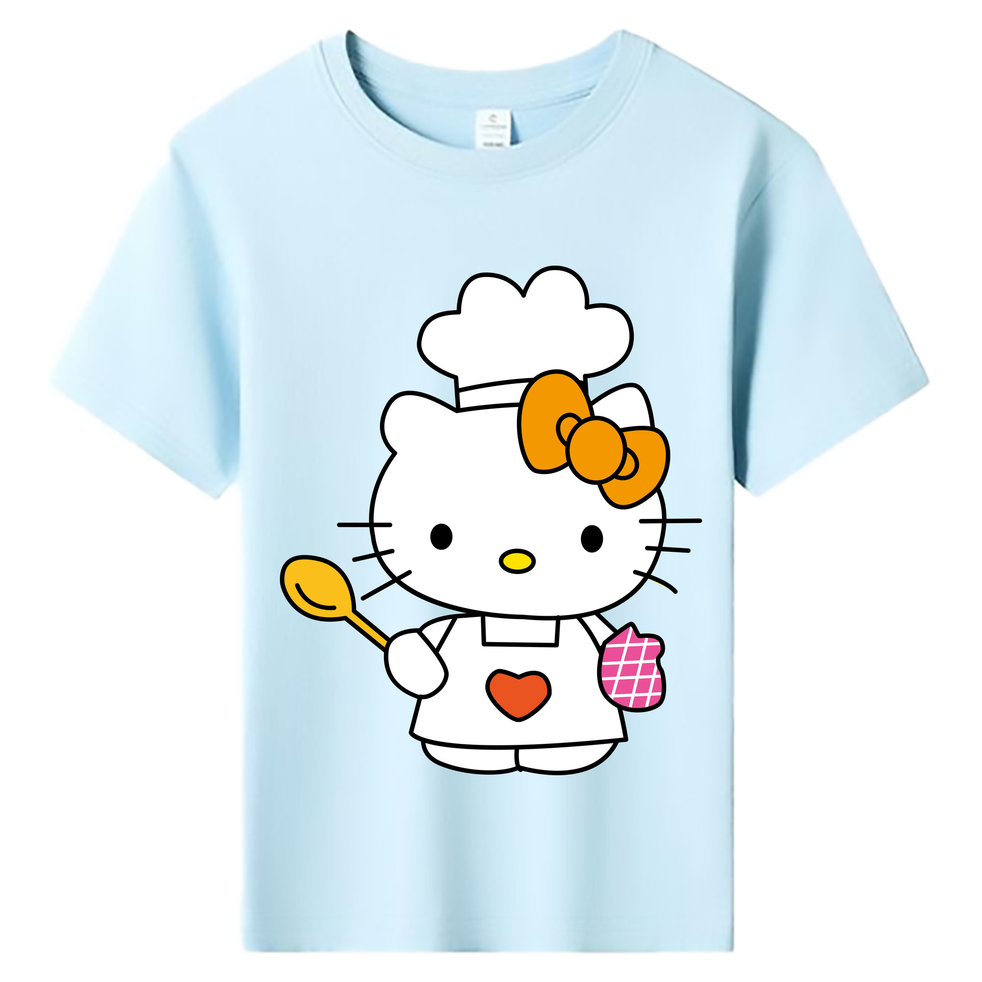 （画像用） Hello Kitty ハローキティ 綿100％キッズTシャツ（フロントプリント）